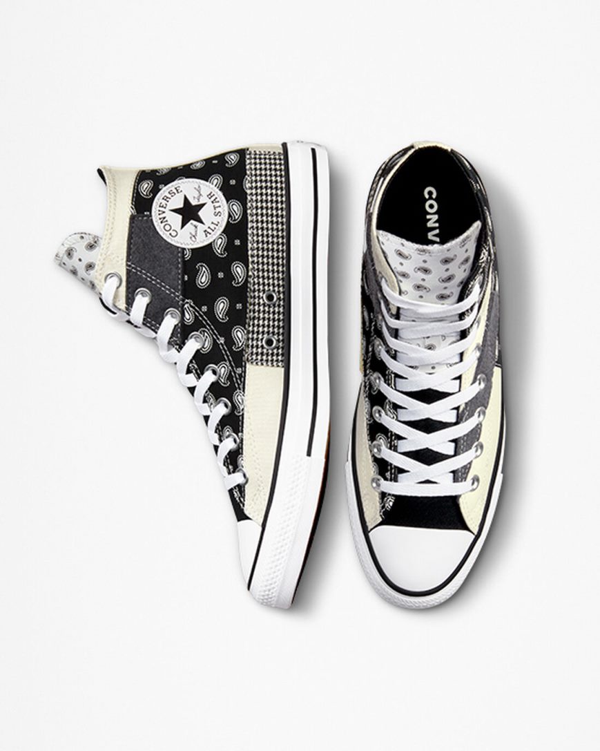 Tenisi Inalti Barbati Converse Chuck Taylor All Star Hacked Patterns Bej Negrii Albi | RO AC13YG635